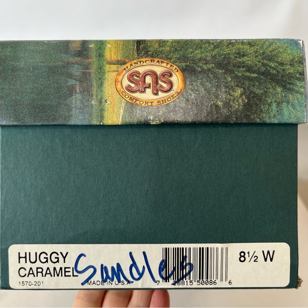 SAS Huggy Caramel Leather Sandals - Picture 12 of 12